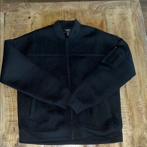 Forever 21 Black Zip Up Sweater with Stand-Up Collar